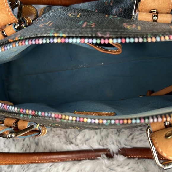 Authentic Dooney & Bourke Monogram Multi-colored Purse - Picture 4 of 8